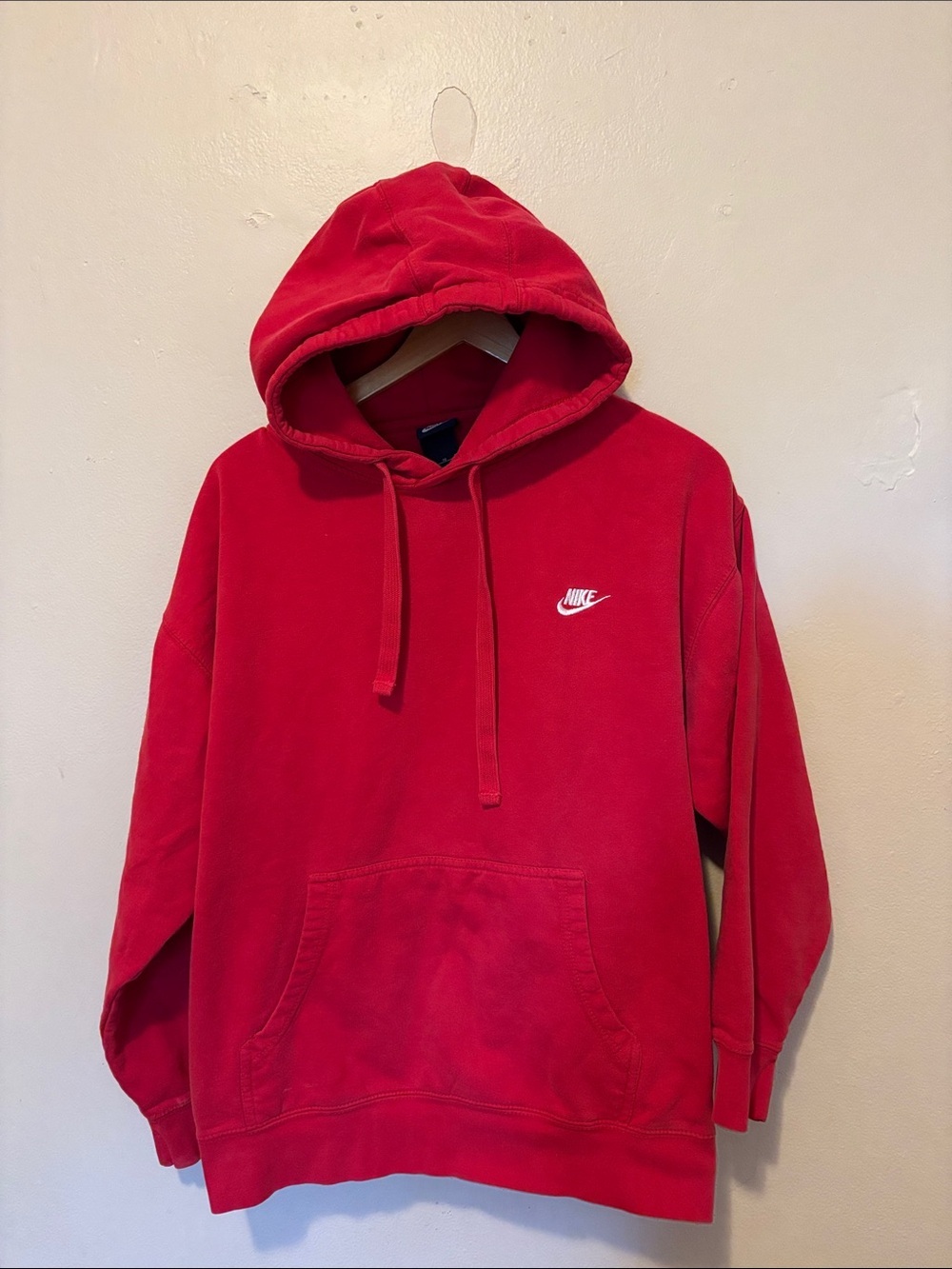 Nike Red Crewneck Pullover Hoodie